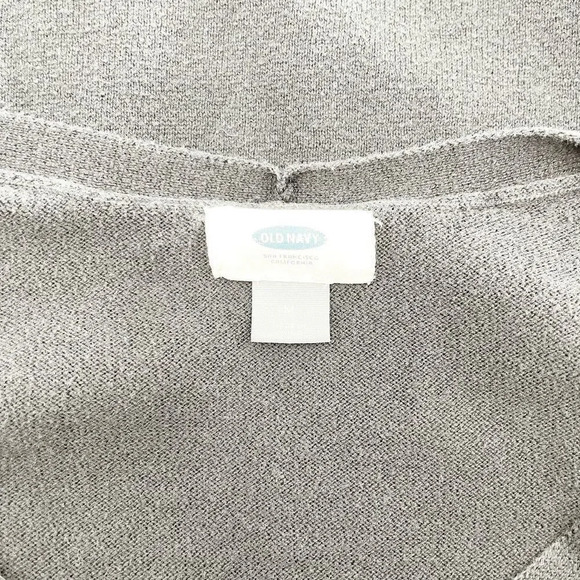 Old Navy V Neck Knit Top Women's Size M Black Long Sleeve Ribbed Hem - Picture 4 of 4